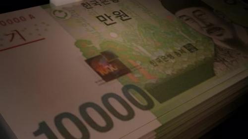 Videohive - 10000 South Korean Won banknotes. Paper money. Cash. KRW. - 41748149