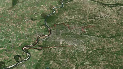 Videohive - Memphis City Borders On Map Of America 2K - 41751394