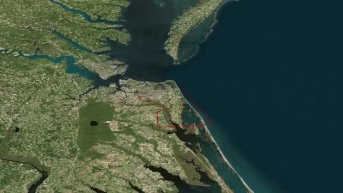 Videohive - Virginia Beach Borders On Map Of America 2 K - 41795325