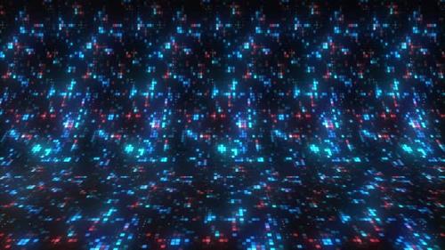 Videohive - Bright Shimmering Squares on Modern Background - 41798772