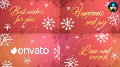 Videohive - Christmas Wishes for DaVinci Resolve - 41418993
