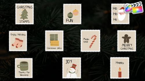 Videohive - Christmas Stamps Titles for FCPX - 41741070