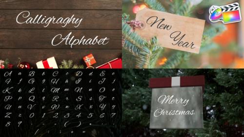 Videohive - Christmas Calligraphy Alphabet | FCPX - 41788226