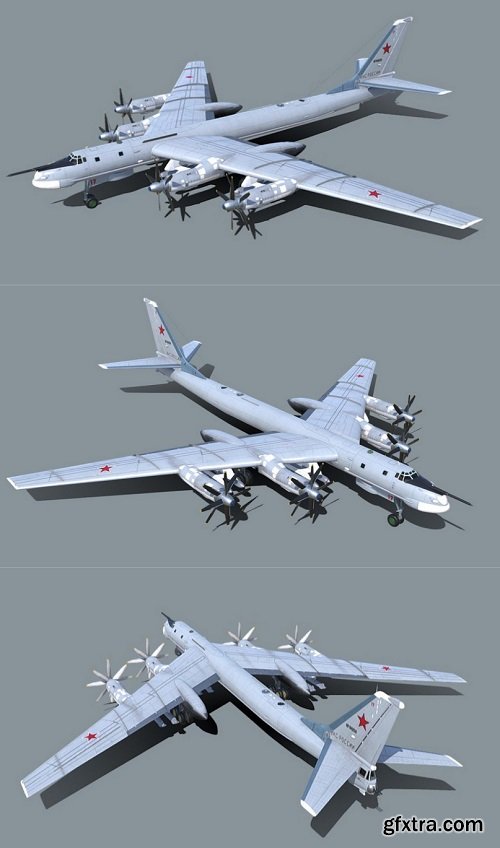 Tupolev Tu-95 MS Bear H 3D Model