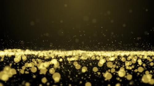 Videohive - Abstract motion background shining gold particles. Christmas, new year, Holliday background. - 41759860