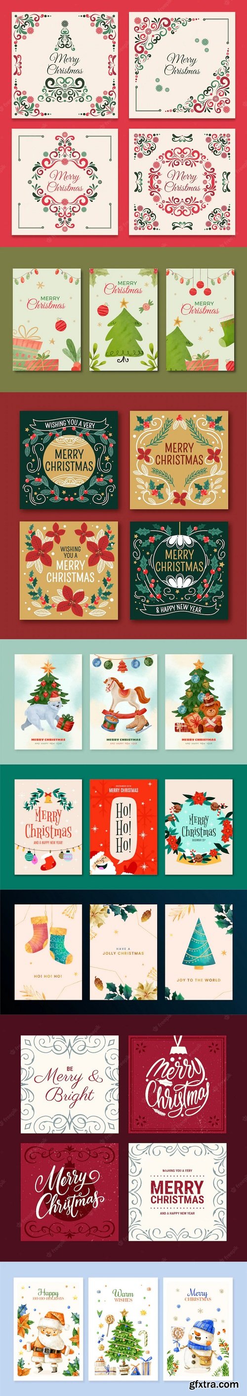 Ornamental christmas cards collection