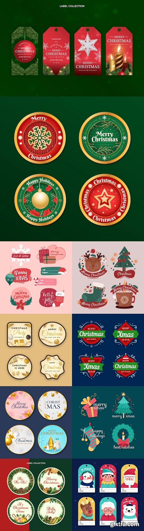 Christmas Badge Label Collection