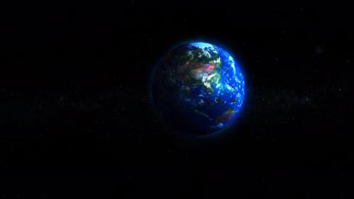 Videohive - Zoom In 3d Realistic Planet Earth On Space, Space Planet Earth - 41765830