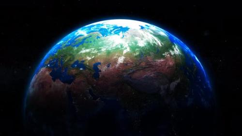 Videohive - Spinning 3d Realistic Planet Earth In The Space - 41765831