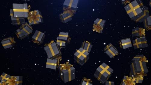 Videohive - Gift Boxes Falling In Slow Motion - 41768214