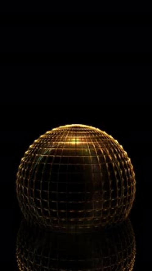Videohive - Vertical Dark Background - Sphere in full rotation. 3D Render - 41807439