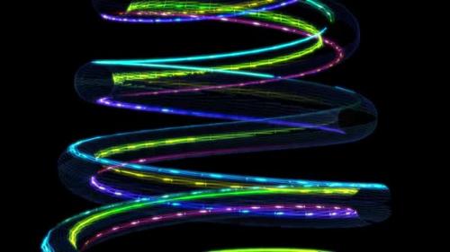 Videohive - Holographic neon spiral - 41772896