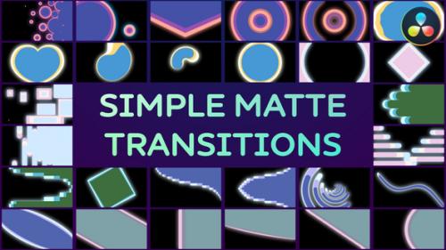 Videohive - Simple Matte Transitions | DaVinci Resolve - 41769182