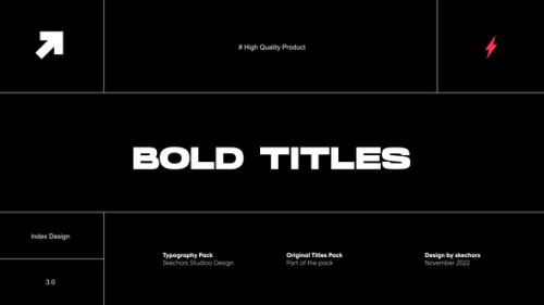 Videohive - Bold Titles 3.0 | Premiere Pro - 41813137