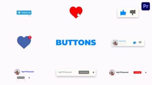 Videohive - Social Media Buttons - 41875215