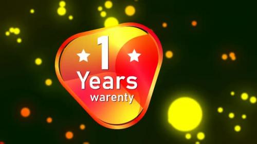 Videohive - 1years warranty card animated - 41832463