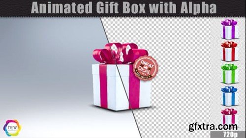Videohive Animated Gift Box with Alpha 6632761