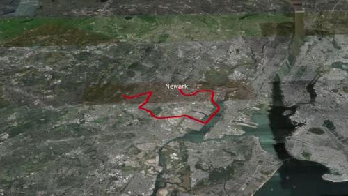 Videohive - Newark City Borders On Map Of America 2K - 41868128