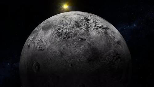 Videohive - 3d Realistic Haumea Fictional Planet With Glowing Sun - 41883743