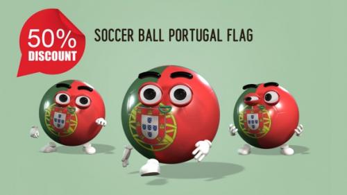 Videohive - Soccer Ball Portugal Flag - 41886168