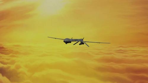 Videohive - military drone in full armament on combat patrol - 41897770