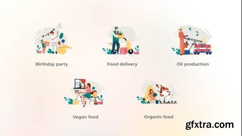 Videohive Food - Flat concept 41960967