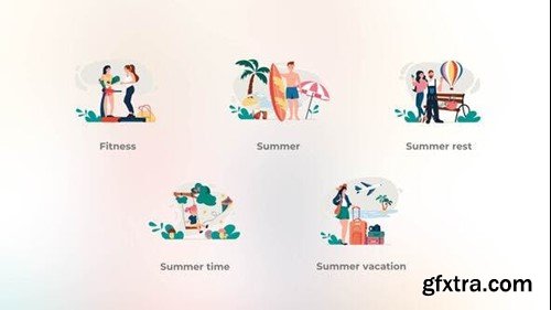Videohive Summer - Flat concept 41961119