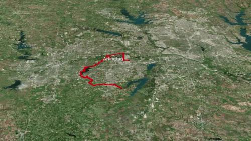 Videohive - Arlington city Borders On Map Of America 2 K - 41923640