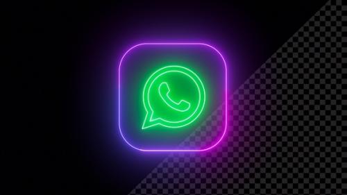 Videohive - Whatsapp Neon Icon - 41950912