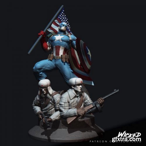 Captain America - 3D Print STL