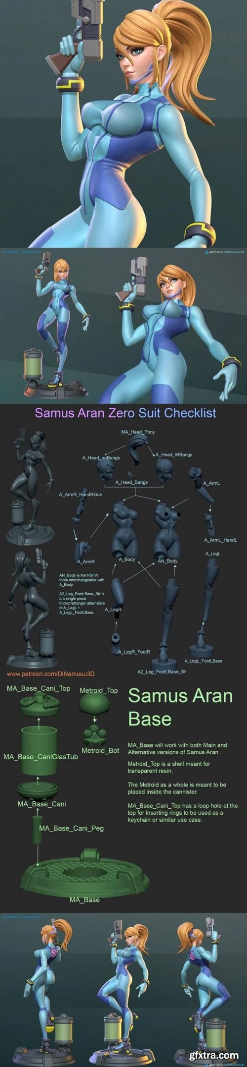 Samus Aran Zero Suit SFW and NSFW