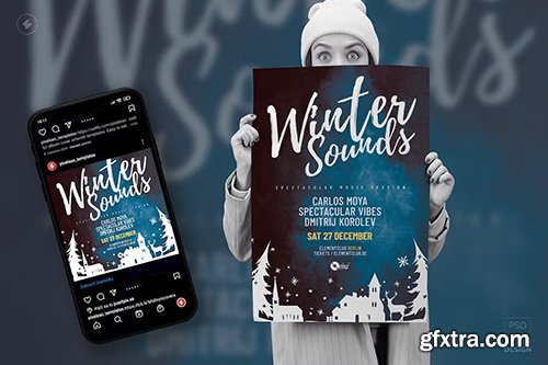 Winter Sounds – Event Poster, Flyer Template
