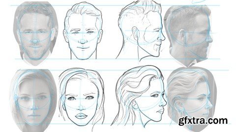 Drawing Faces - Structures, Features, and Comic book Styles