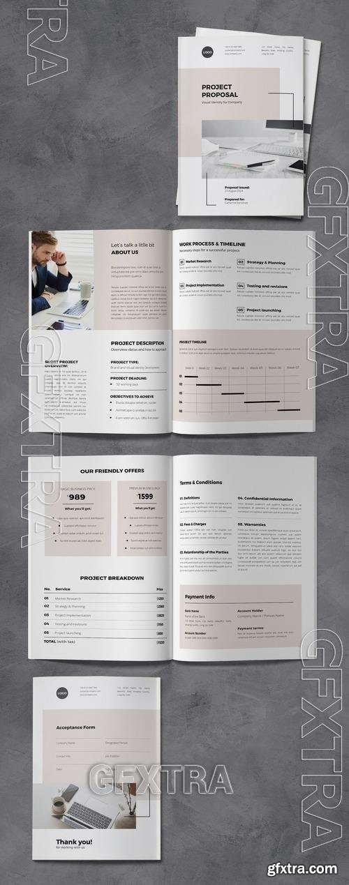 Proposal Brochure Template with Beige Accents 537880773