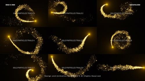 Videohive - Gold Particles Trails 4K - 41961733