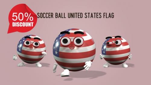 Videohive - Soccer Ball United States Flag - 41983457