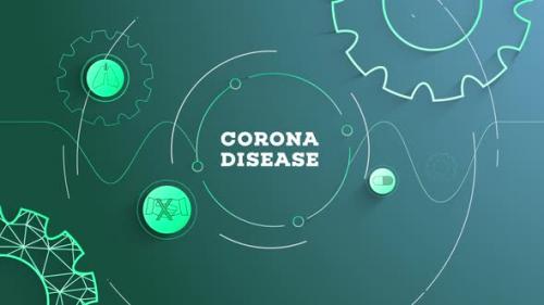 Videohive - Infographic Corona Disease Background Looped - 41987309