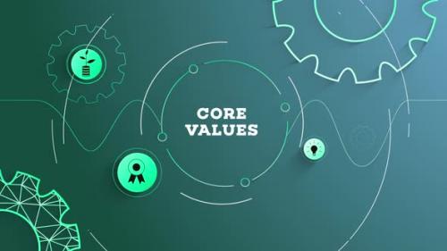 Videohive - Infographic Core Values Background Looped - 41987310