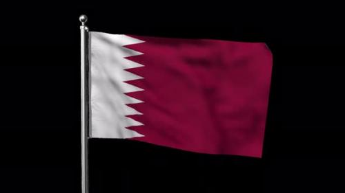 Videohive - Flag of Qatar with Alpha Channel - 41962318