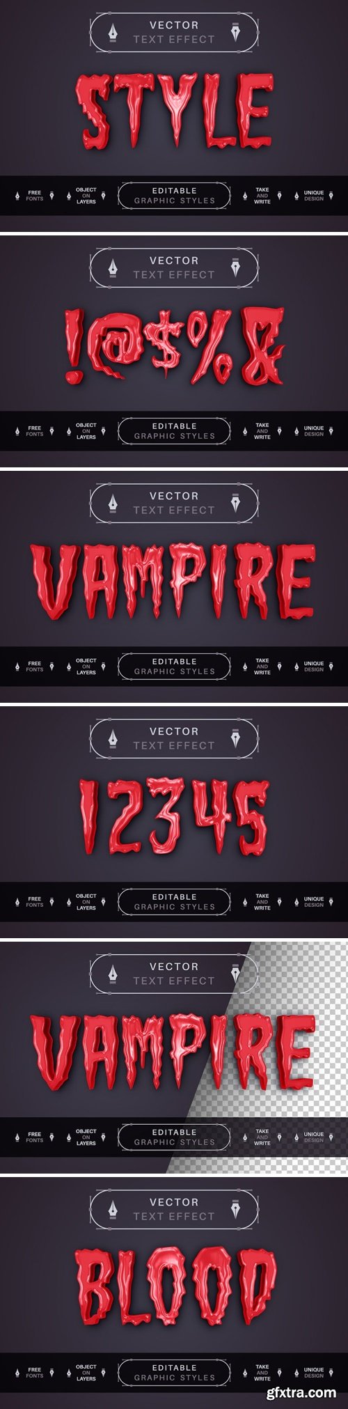 Blood Vampire - Editable Text Effect, Font Style F962RJM