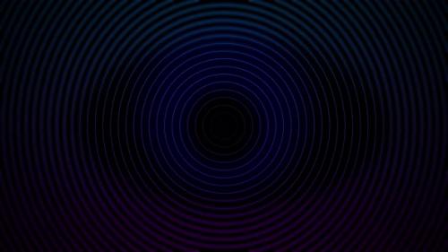 Videohive - blue and purple neon tunnel moving into the distance, abstract 3D background circle - 42006109