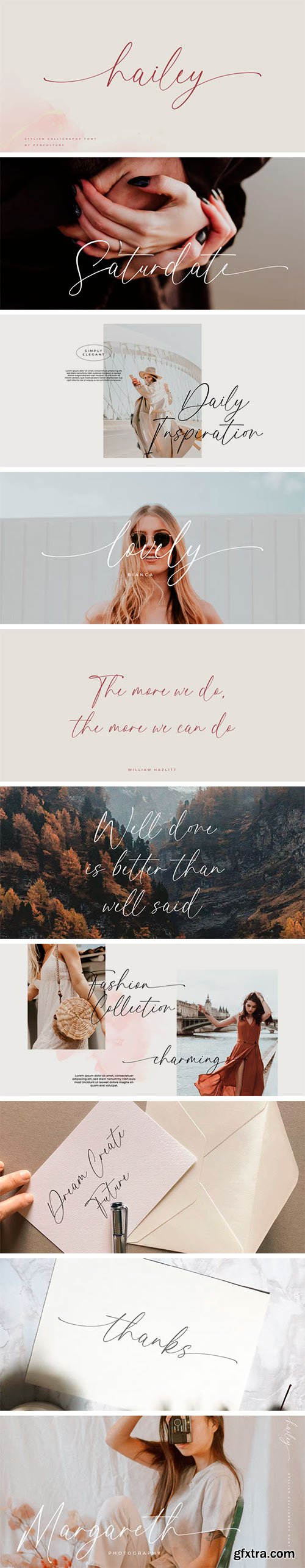 Hailey Calligraphy Font