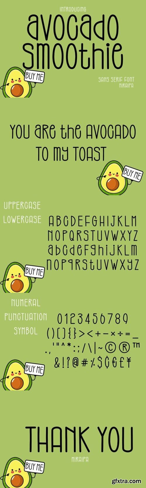 Avocado Smoothie Font