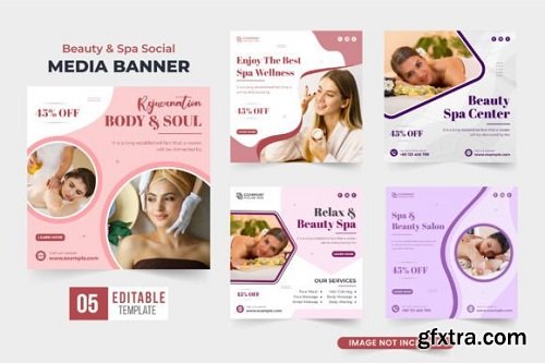 Spa Treatment Promotion Template Vector