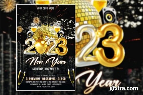 Happy New Year 2023 Poster or Flyer