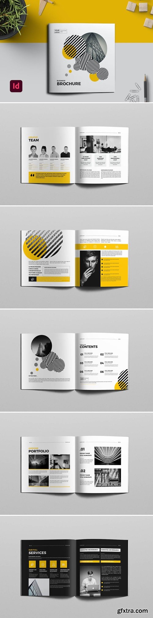 Square Company Profile Brochure Template X3FS7ZY