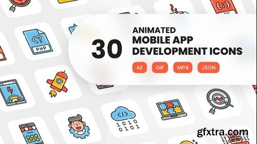 Videohive Animated Mobile Application Development Icons 39717344