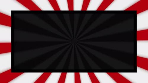 Videohive - Abstract Rotating Red Cartoon Rays with Black Frame - 42016539