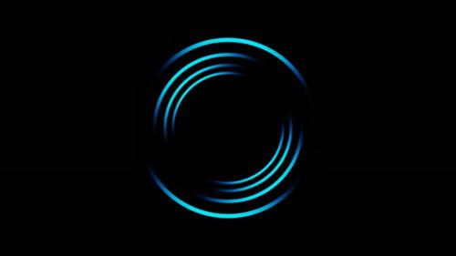 Videohive - Blue Neon Loading Circles on Dark Background - 42016672