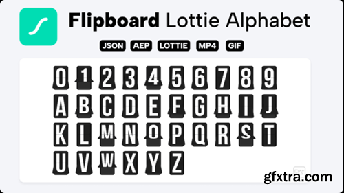 Videohive Flip Board Lottie Alphabet 42085458